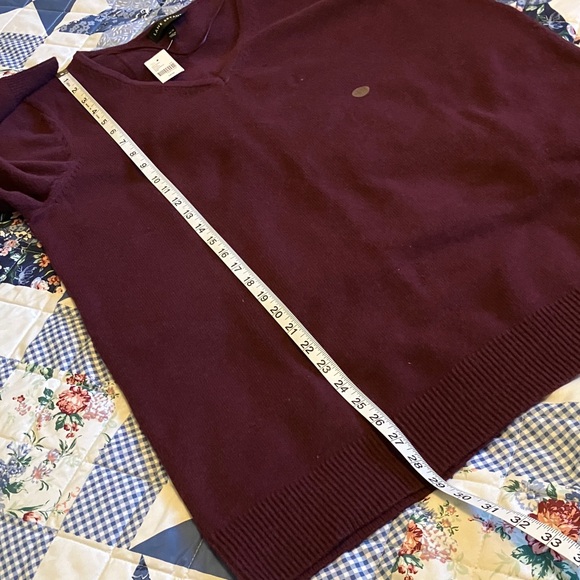 Lane Bryant Deep Burgundy V-Neck Sweater - Picture 5 of 7